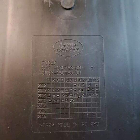 Land Rover Rear Floor Carpet Liner Rubber Mat 2012-17 Rectangular 12 3/4x10 inch - Picture 6 of 6